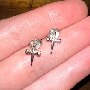 Awe Inspired Dagger/Sword Stud Earrings